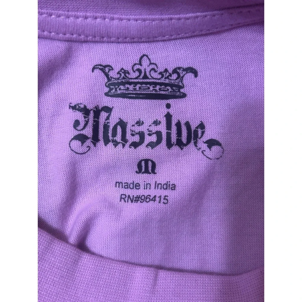 Massive T-Shirt Mens Medium Pink New Y2K Gothic Cross Graphic Blessed Tee